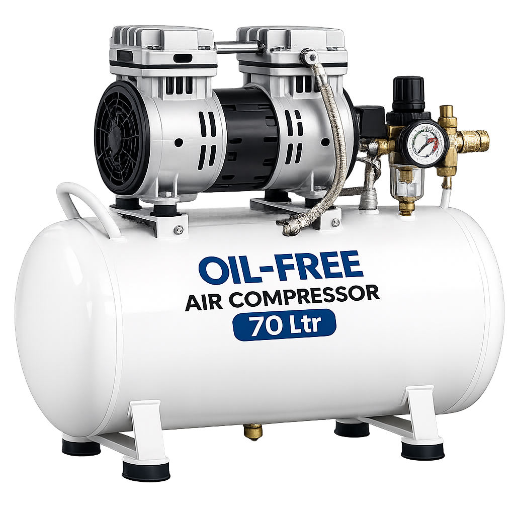 Oil-Free Air Compressor 70 Ltr (With Regulator)