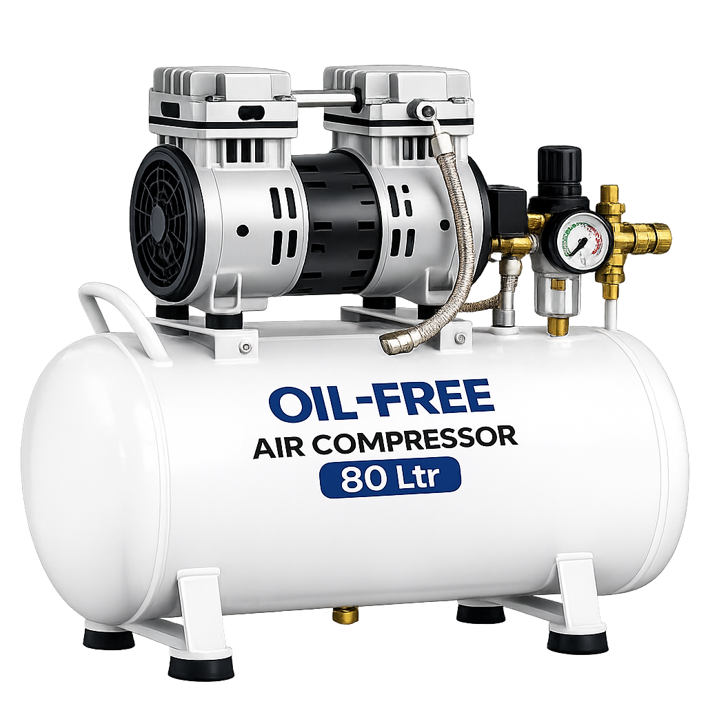 Oil-Free Air Compressor 80 Ltr (With Regulator)