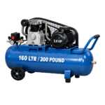Reciprocating Portable Belt Drive Air Compressor 3.0 HP with Motor 160 Ltr (300 Pound) Tank