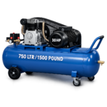 Reciprocating Portable Belt Drive Air Compressor 30 HP with Motor 750 Ltr (1500 Pound) Tank