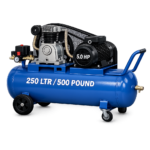 Reciprocating Portable Belt Drive Air Compressor 5.0 HP with Motor 250 Ltr (500 Pound) Tank