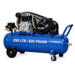 Reciprocating Portable Belt Drive Air Compressor 7.5 HP with Motor 250 Ltr (500 Pound) Tank