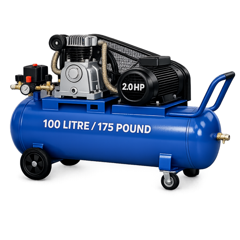 Reciprocating Portable Belt Drive Air Compressor with 2051 100 Litre (175 pound) with Beltguard 2.0 HP Motor