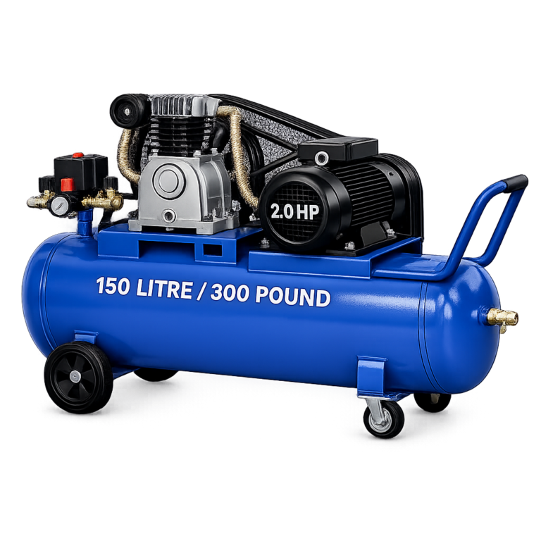 Reciprocating Portable Belt Drive Air Compressor with 2051 150 Litre (300 pound) with Beltguard 2.0 HP Motor