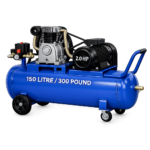 Reciprocating Portable Belt Drive Air Compressor with 2051 150 Litre (300 pound) without Beltguard 2.0 HP Motor