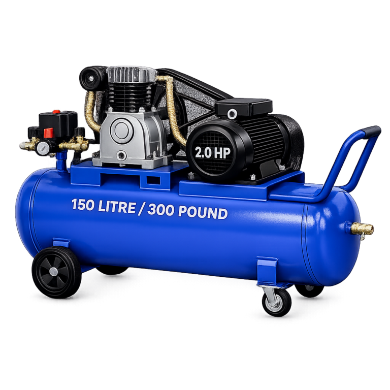 Reciprocating Portable Belt Drive Air Compressor with 2065 150 Litre (300 pound) with Beltguard 2.0 HP Motor