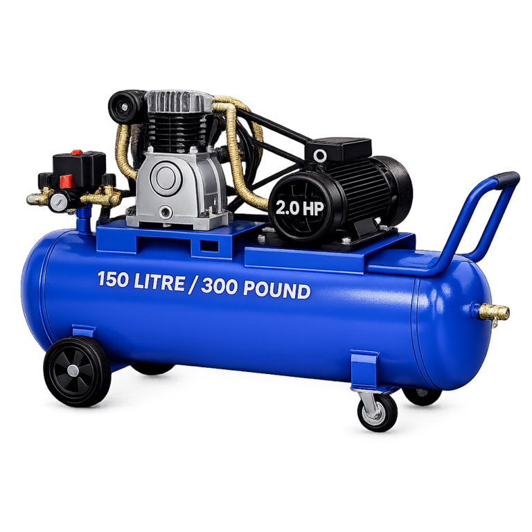 Reciprocating Portable Belt Drive Air Compressor with 2065 150 Litre (300 pound) without Beltguard 2.0 HP Motor