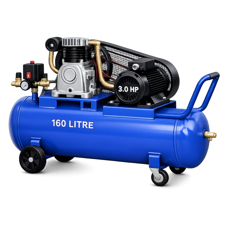 Reciprocating Portable Belt Drive Air Compressor with 3065 160 Litre with Beltguard 3.0 HP Motor