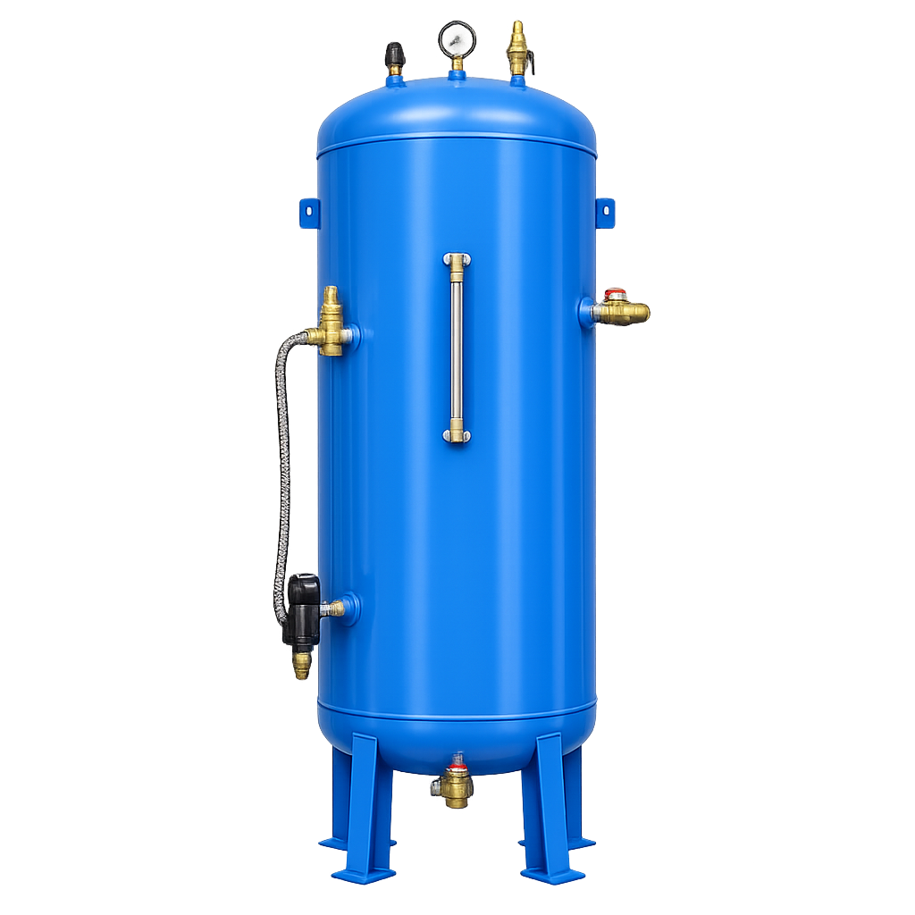 Vertical Air Receiver Tank 2000 Ltr with Standard Accessories