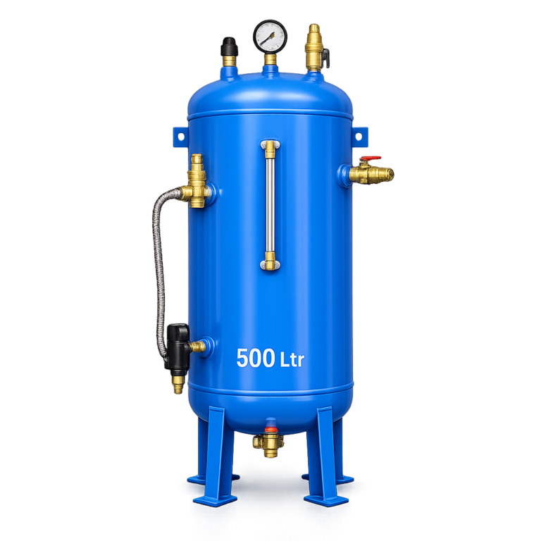 Vertical Air Receiver Tank 500 Ltr with Standard Accessories