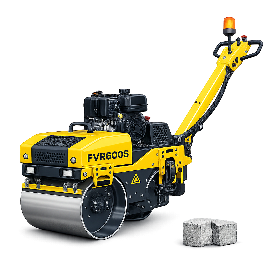 Walk Behind Single Drum Vibrating Roller FVR600S with Diesel Engine