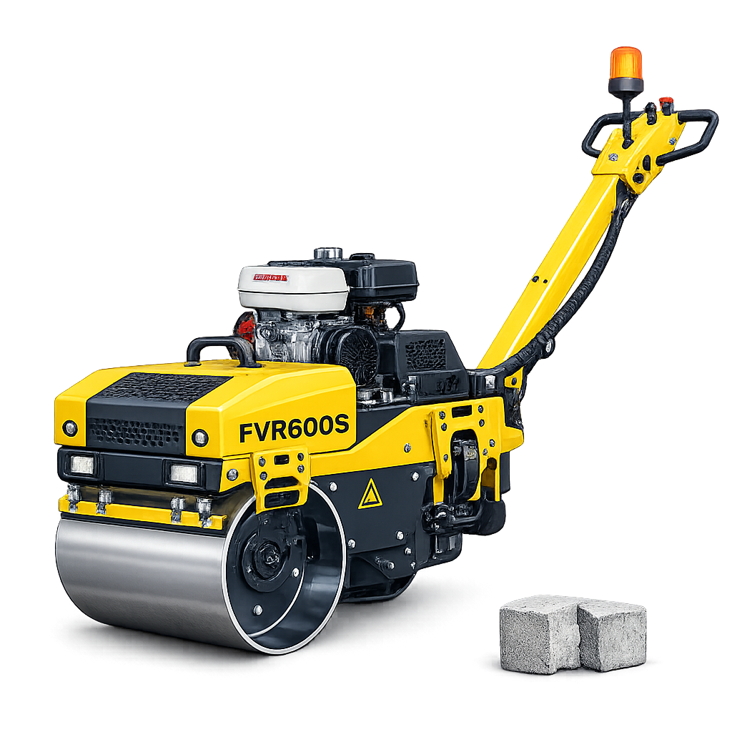Walk Behind Single Drum Vibrating Roller FVR600S with Petrol Honda Engine